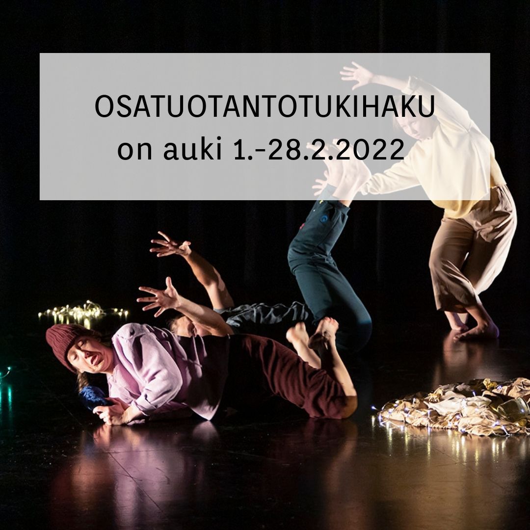 Haemme uusia tuotantoja vuodelle 2023! Lue hakuohjeet tarkkaan täältä itak.fi/osatuotantotuk… ja hae kuun loppuun mennessä
@DanceFinland #hakuauki #taiteenrahoitus #tanssi #tanssituotanto #nykytanssi
