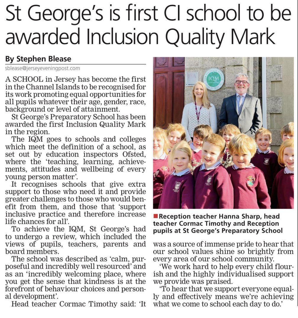 Congratulations to the #Team <a href="/St_Georges_Prep/">St George's Prep</a> on their <a href="/iqmaward/">IQM</a>