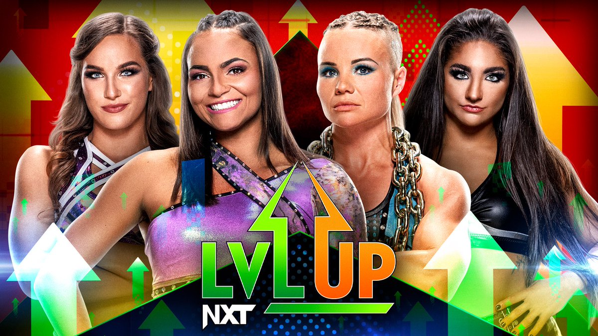 WWEespana's tweet photo. ¡Todo preparado para el primer episodio de @NXTLevelUp en @WWENetwork! 🚀
⬆️ @KUSHIDA_0904 vs. @Edris_Enofe
⬆️ @FallonHenleyWWE & #KaylaInlay vs. @ivynile_wwe & @TatumPaxley
⬆️ @javierbernalWWE vs. @harlandwwe https://t.co/fXBXQ3pDIn
