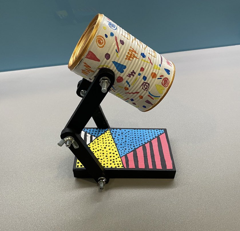 CN1Technology's tweet photo. Memphis style lamp using recycled tin cans! #year9
#recycle #upcycle #tincans #memphis #timbers #technology #lampproject #style #design #designstudent https://t.co/iCecUCllH2