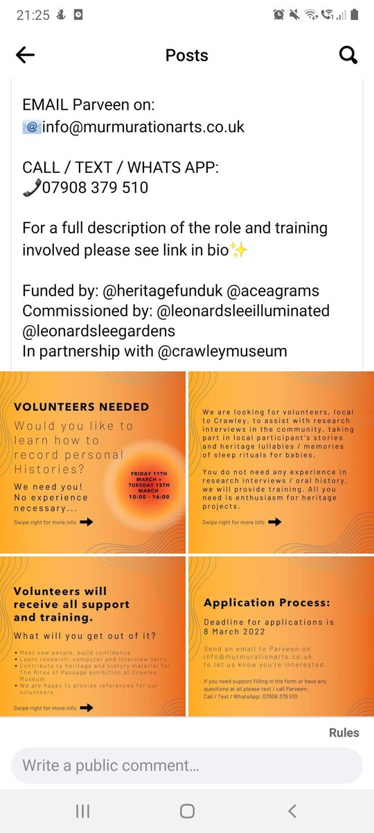 Volunteers needed in crawley, be part 9f something special