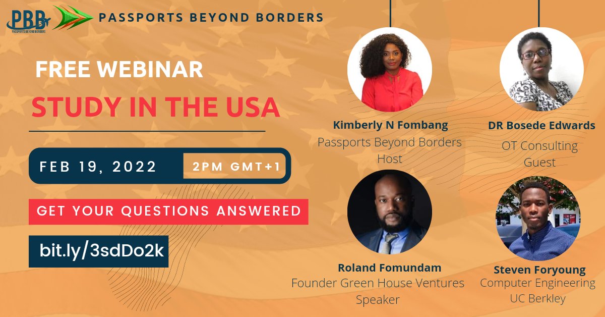 BeyondPassports's tweet photo. STUDY IN THE US*🇺🇸

📌Are you thinking of studying in the United States🇺🇸? 

📌Do you have questions about the admission process or how to get started?

Then this webinar is for you.
Register for this free session 
#studyintheus
#us #studyabroad
#webinar

https://t.co/2FRjFyifuX https://t.co/6CQrA4F9PC