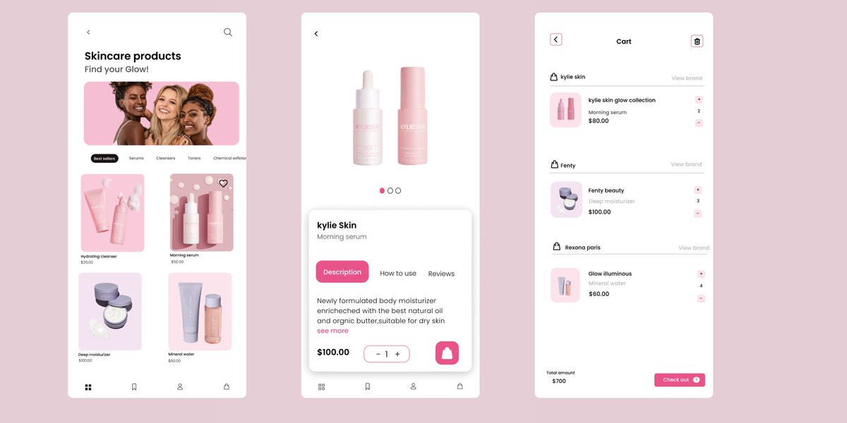 I designed this for a skincare store 
#uiuxdesign #productdesign #skincareproducts #figma #cleanui