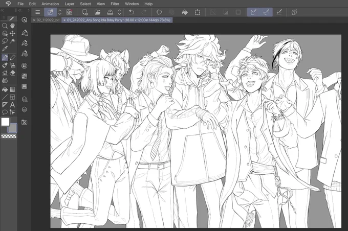 Oh thank goodness I finally finished this lineart godddd 