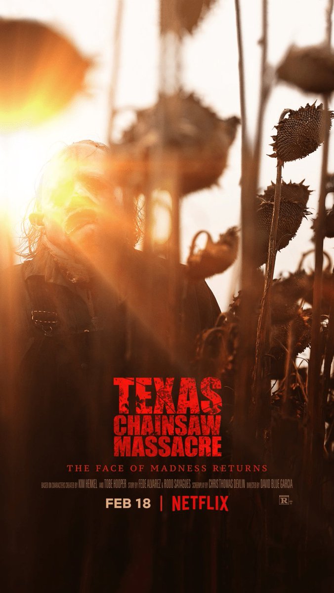 SeriesUpdateFR's tweet photo. Le nouveau film "Massacre à la tronçonneuse" est disponible sur Netflix.🩸

Dans cette suite, des influencers qui essaient de ranimer une ville fantôme du Texas croisent le chemin de Leatherface, l'abominable tueur au masque en peau humaine... https://t.co/TCytqXpcwl