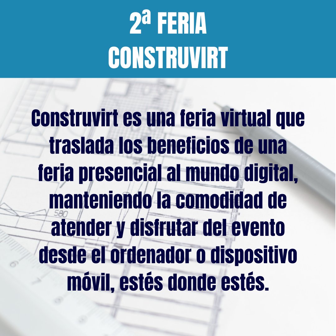 Construvirt (@construvirt_) on Twitter photo ¿Aún no sabes que es Construvirt?
Escríbenos o llámanos sin compromiso
construvirt@smartvirtualfair.com
También puedes acceder a nuestra web desde el enlace de la bio 👀
#construvirt #construccion #feriavirtualdelaconstruccion #feriavirtual #eventvirtual ¿Aún no sabes que es Construvirt?
Escríbenos o llámanos sin compromiso
construvirt@smartvirtualfair.com
También puedes acceder a nuestra web desde el enlace de la bio 👀
#construvirt #construccion #feriavirtualdelaconstruccion #feriavirtual #eventvirtual
