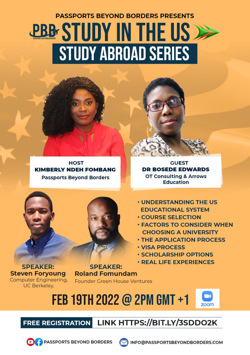 Kimberlysiri's tweet photo. STUDY IN THE US🇺🇸

Are you thinking of studying in the United States and have questions about the admission process or how to get started 🇺🇸? 

Join us tomorrow 19th Feb, 
2pm GMT +1

Register for this free session 
https://t.co/PCxJJqgzRY

#studyintheus
#us #studyabroad
#webinar https://t.co/N9RNam0yR6