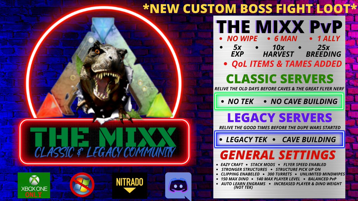 MixxClassicArk's tweet photo. @ZahcTV @TatoMuuncher @Gaboooiii117 @astaranx You wont get far as a solo on official PvP servers but there are plenty of unofficial servers out there.. like mine https://t.co/7Z1VTEErls