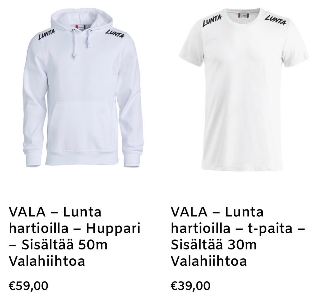 Valavuori's tweet photo. Ei ollut kuulemma tarpeeksi lunta hartioilla, NYT ON! Tilaa itsellesi upea Lunta Hartioilla -paita ja saat kaupan Valahiihdon metrejä sekä tuotepaketin! #valahiihto 

Kaikkien RT / tykkääjien  kesken laitetaan 4kpl paitoja palkinnoksi. 

https://t.co/r1Y6qunb7a https://t.co/0ApRFFE2Zh