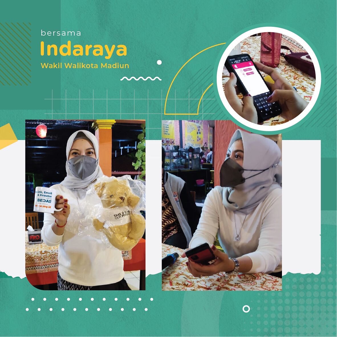official_myid's tweet photo. https://t.co/j6S8FuwNao ikut mendukung acara Saver Internet Day yang digelar di kantor dinas Kominfo Madiun dihadiri @indaraya selaku Wakil Walikota Madiun, btw @indaraya sudah pakai akun https://t.co/j6S8FuwNao, kalo kamu kapan?

Daftar sekarang https://t.co/izdHHF9crT https://t.co/1zUU424k20