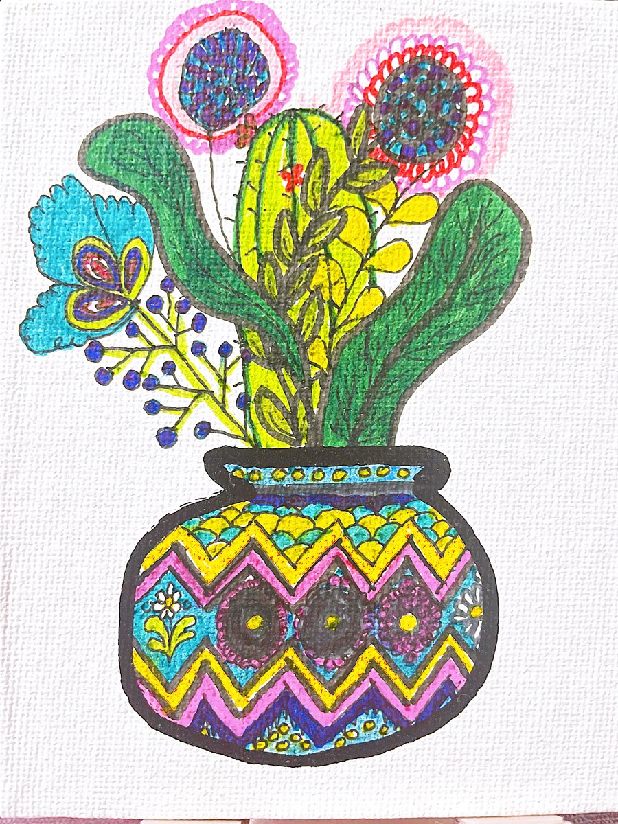 SamiaKabil1's tweet photo. Drawing with posca markers on 10x10 cm canvas#Doodles #furryartist #REBHFun #YourBoyfriendGame #100DaysOfCode #aesthetic #animation #art #ArtistOnTwitter #Blender3d #THEART #Commission #ArtificialIntelligence #gamedev #Morocco #المغرب #الصناعات_الإبداعية #drawMEI #pixiv #drawing https://t.co/zDS5GMlVI8