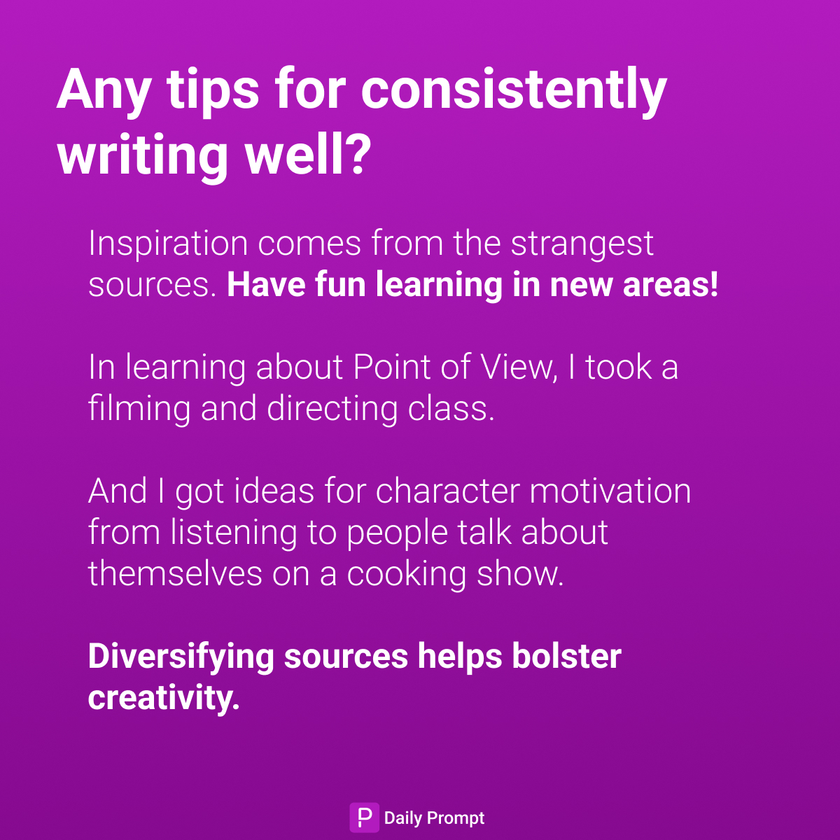 Create Daily Prompt Daily Prompt: Creative Writing App (@daily_prompt1) / Posts / X