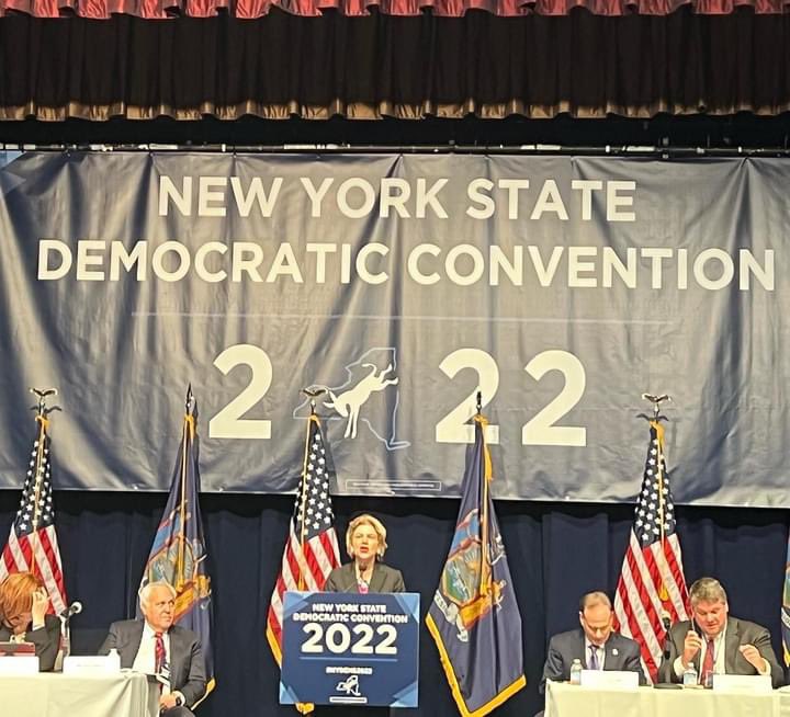 BPGibson2025's tweet photo. #TeamSchumer Joined by my Colleagues, @ReynosoBrooklyn @Shelley4Senate, it was an honor to second the Nomination of Chuck Schumer @SenSchumer as our Candidate for United States Senate at this year’s State Democratic Convention 2022. #NYDems2022 https://t.co/9HZNDGQE8t