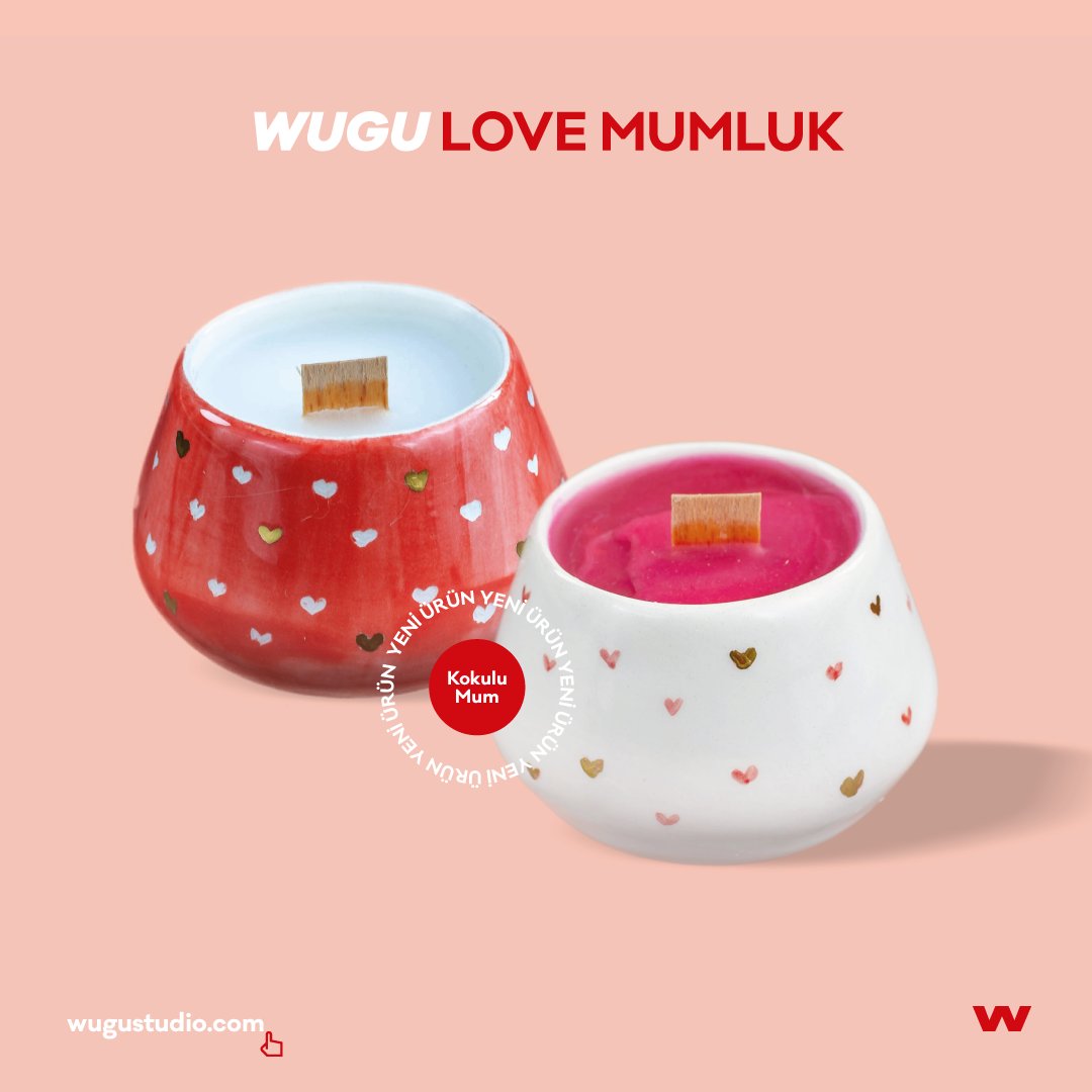 5 duyuyu birden harekete geçiren el emeği 'love mumluk' wugustudio.com 'da satışta! 🥰 Kokusuyla sizi cezbetse bile siz yine de tadına bakmayın 😅 #WUGUstudio #handmade #candle #scentedcandles #mum