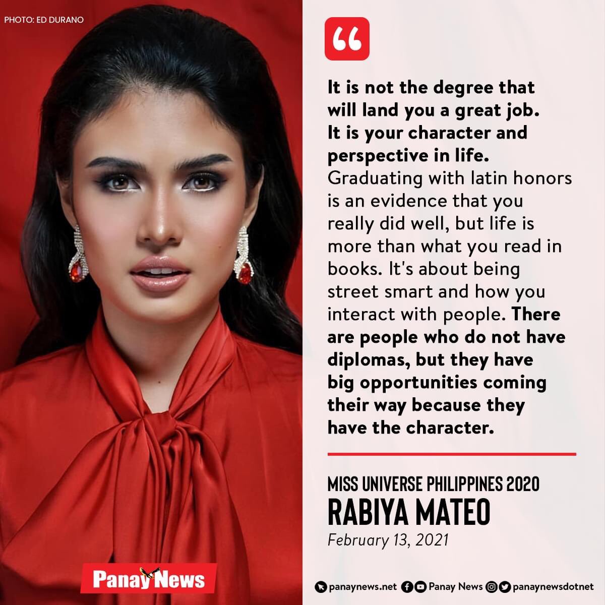 Panampal dun sa mga nang-iinsulto sa mga hindi nakatapos.
Edukado ka nga pero kung ung ugali mo naman wala ka ng ginawa kundi manlait,manghusga at manira ng kapwa mo,useless yang diploma mong pinagmamalaki..

#MayWard
#MaymayEntrata 
#EdwardBarber