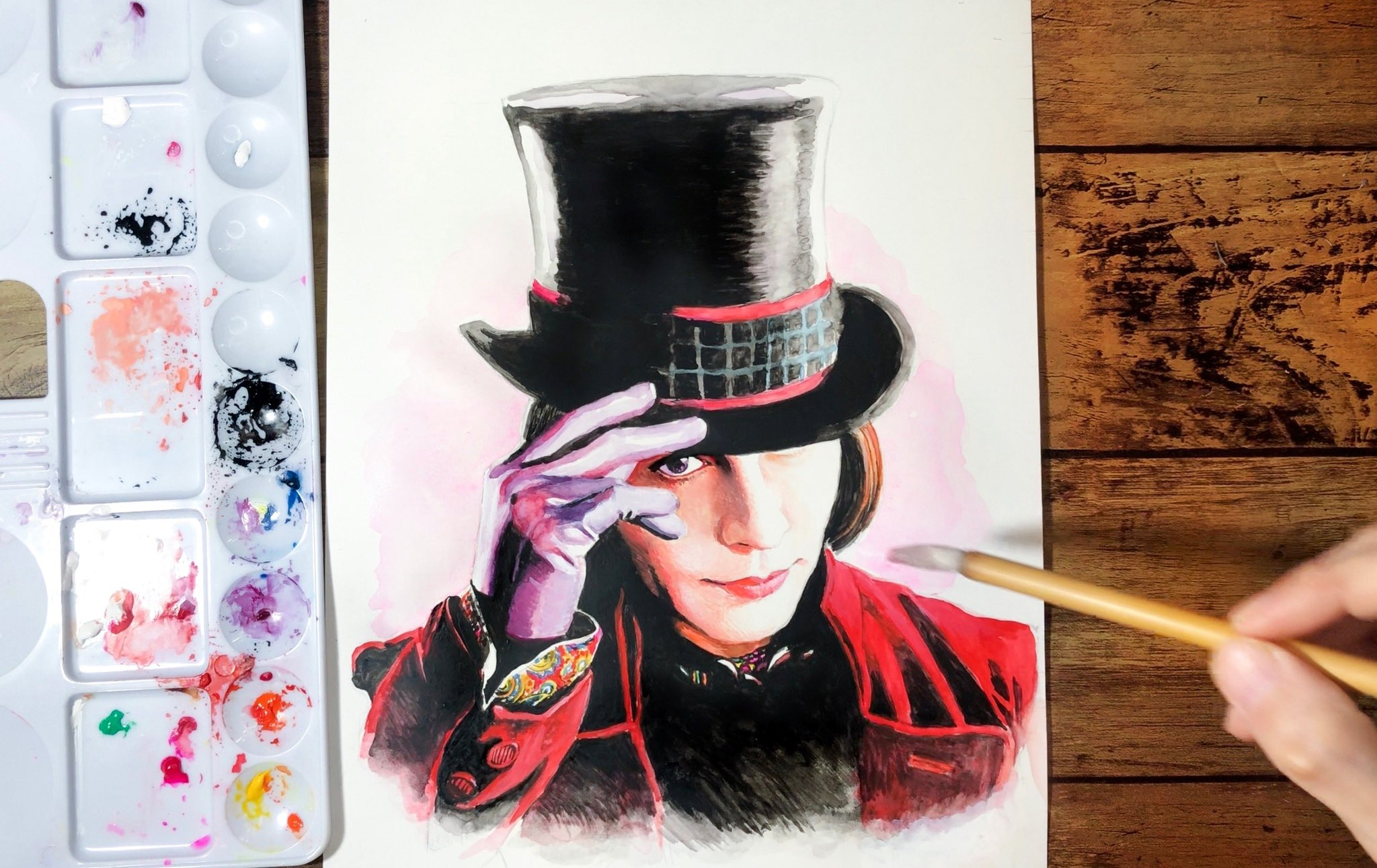 O Xrhsths Teru Sto Twitter チャーリーとチョコレート工場 を水彩で描いてみた メイキング動画はまた後日にアップするのでお楽しみに 金曜ロードショー T Co 7yhq4w3nvx Twitter