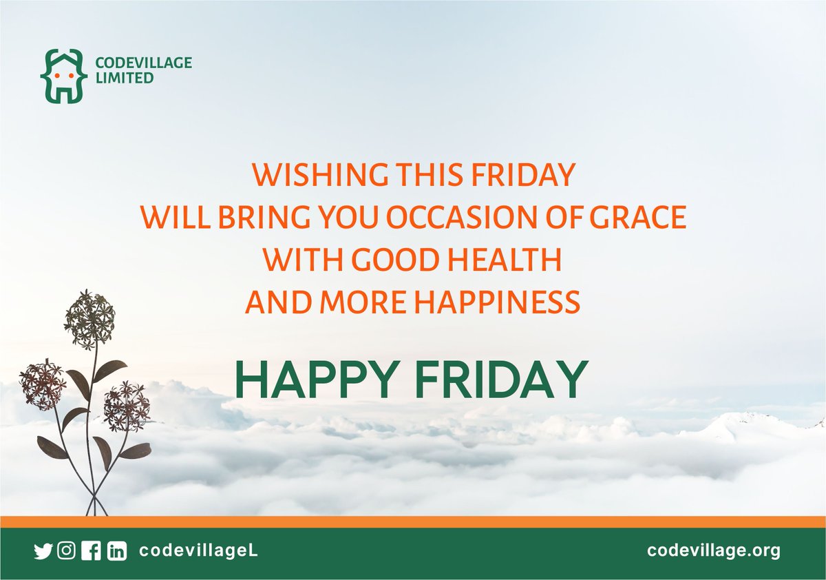 codevillageL's tweet photo. Thank God It's Friday! 🕺💃
Wishing this Friday will bring you occasion of grace with good health and more happiness. 
Have a good one! 😉

#fuelscarcity  #Binance #vector #Traffic https://t.co/Esv49b4ulk