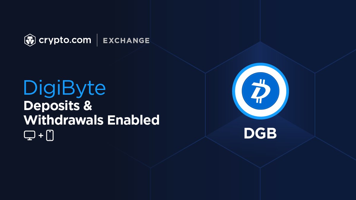 Cryptocom_Exch's tweet image. Crypto.com Exchange lists DigiByte $DGB with deposits and withdrawals enabled via Digibyte Network.

Trade the #DGB #USDC pair now.

*Available on Exchange Web and App.

Deposit now 👉 crypto-exchange.onelink.me/E54m/6cf81eb9

@DigiByteCoin