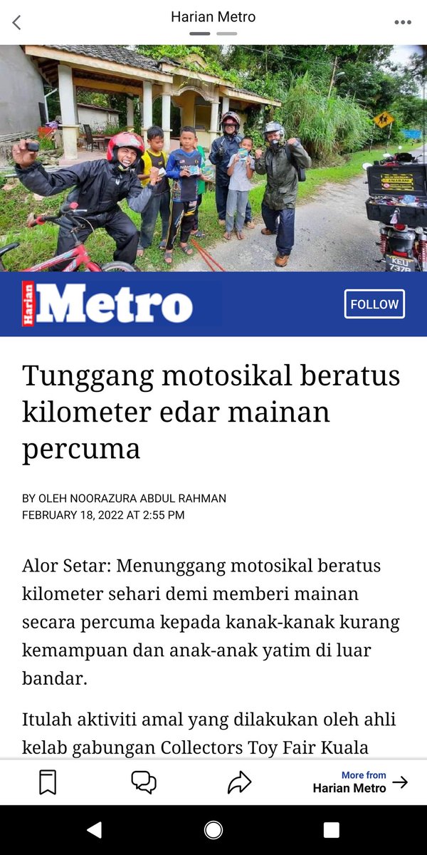 Wankedah_ctfkl's tweet photo. Tq harian metro &amp; semua geng CTFKL &amp; geng mainan yg support.. 

Tq semua 
#ctfkl
#ridemainan

https://t.co/A9ScN2GHsc https://t.co/q3QMUeFQtV