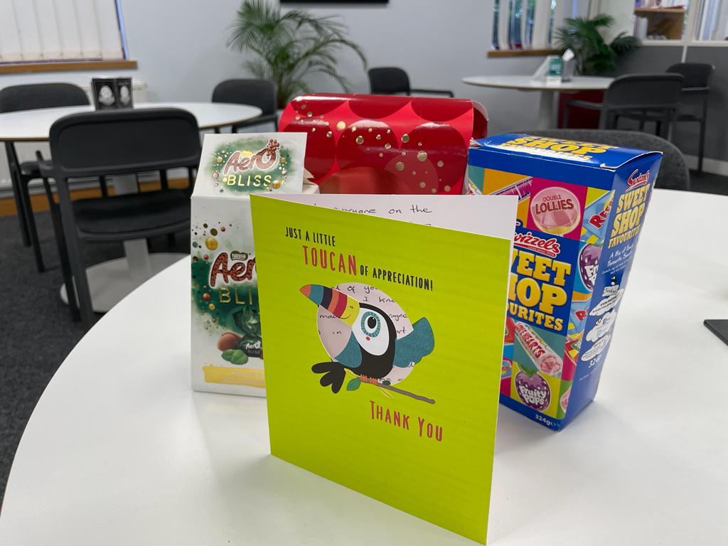 A hand written card by Gareth, who came to the Leeds clinic after a stroke, effecting his fine motor skills of the hand. With physio &amp; specific hand strengthening tasks using devices from @Tyromotion Gareth is now returning to work, the gym &amp; cooking Sunday dinner for the family!