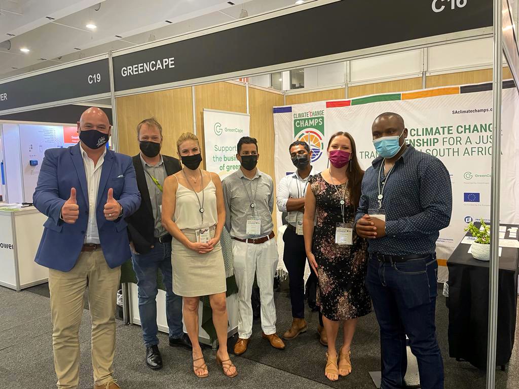 Lovely catching up with Ald <a href="/VosJames/">James Vos</a> at <a href="/SolarPower_RSA/">Solar Power Africa</a> - <a href="/InvestCapeTown/">Invest Cape Town</a> <a href="/CityofCT/">City of Cape Town</a> always active in supporting the business of green. Also good to see <a href="/JarrodASEZ/">Jarrod Lyons</a> <a href="/AtlantisSEZ/">AtlantisSEZ</a>! #greeneconomy #collaboration