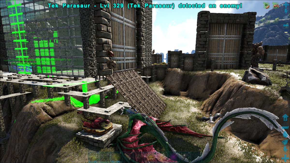 ARK #はく製 剥製の台座・大を置いてみました✨ 大きさはまあまあ