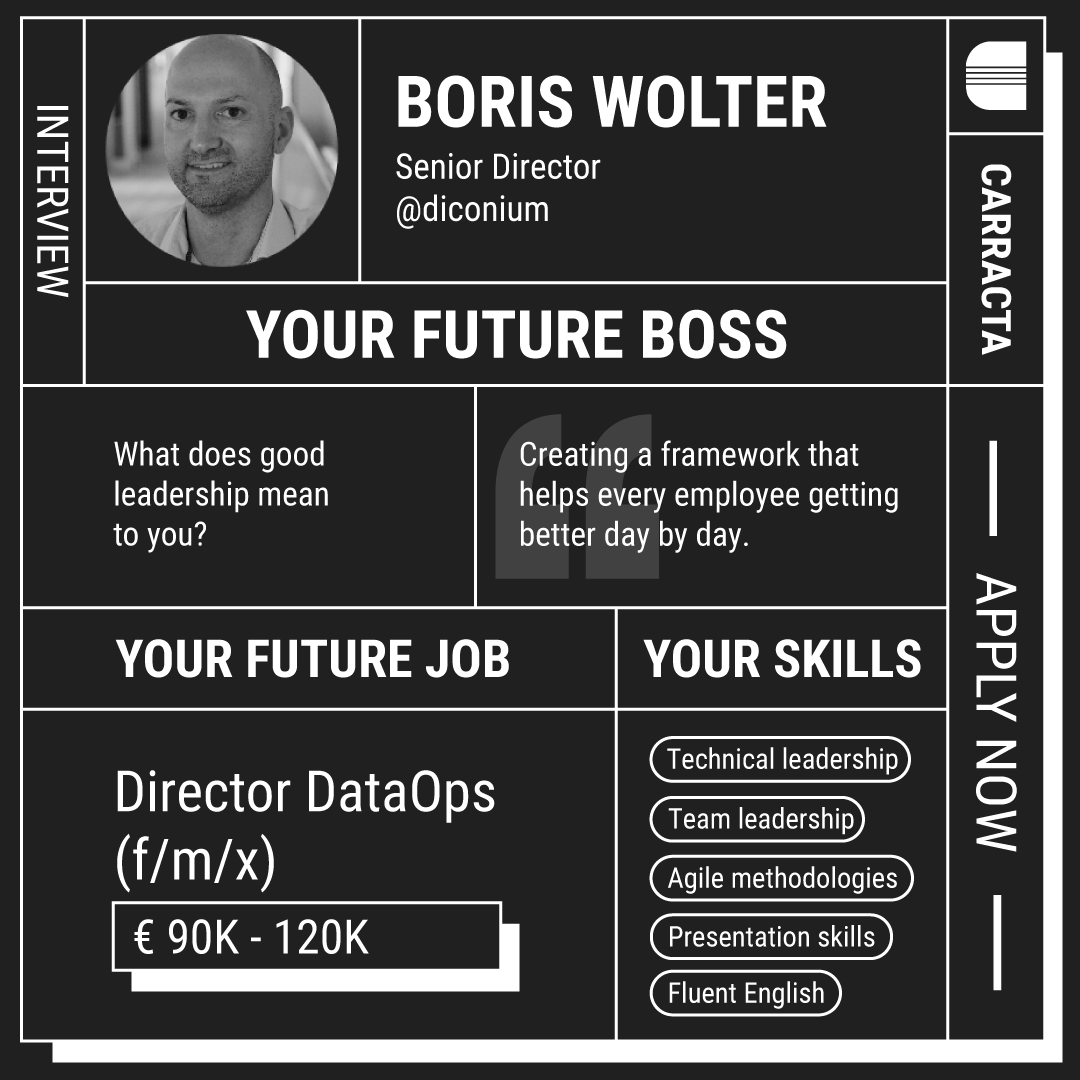 _CARRACTA's tweet photo. Take over a key role position as a Director DataOps (human) within the data studio berlin @diconium and work somewhere awesome. Find out more about your future role and #manager here⚡: https://t.co/5ooXk652c3

#DataOps #Python #bash #automation #CICD #Cloud #Techjobs #Azure #AWS https://t.co/hvHh41UTgZ