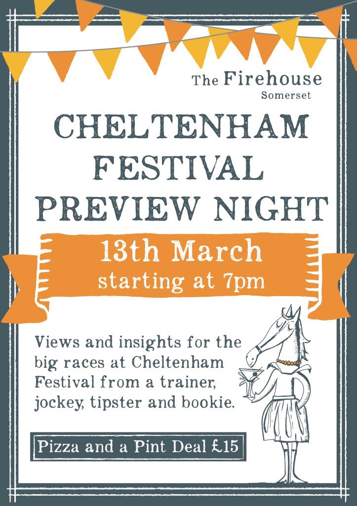 Our lovely yard sponsors are hosting @CheltenhamRaces preview night @Firehouse2016 come join! 🐎