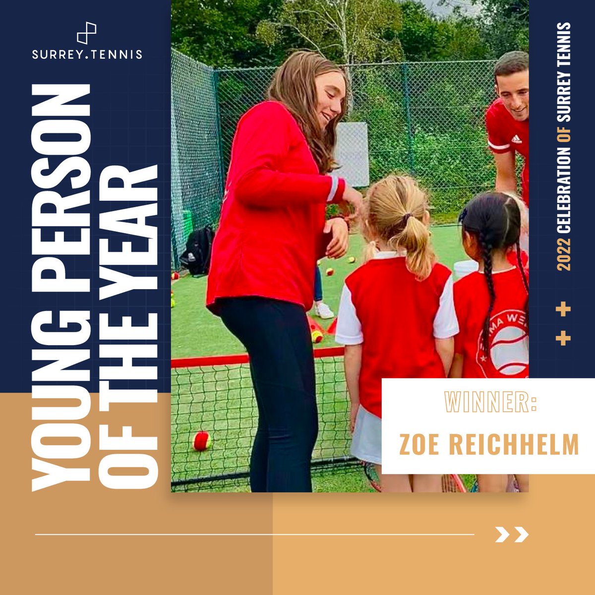 Surrey.Tennis (@surrey_tennis) on Twitter photo Our next award winner is our 'Young Person of the Year' 👈 "For their age they define a well rounded young person, wanting and willing to grow. Their maturity is an example to all others". 🎾 And the winner is... Zoe Reichhelm from <a href="/EmmaWellsTennis/">Emma Wells Tennis</a> 💪 Bravo Zoe! #SurreyTennis Our next award winner is our 'Young Person of the Year' 👈 "For their age they define a well rounded young person, wanting and willing to grow. Their maturity is an example to all others". 🎾 And the winner is... Zoe Reichhelm from <a href="/EmmaWellsTennis/">Emma Wells Tennis</a> 💪 Bravo Zoe! #SurreyTennis