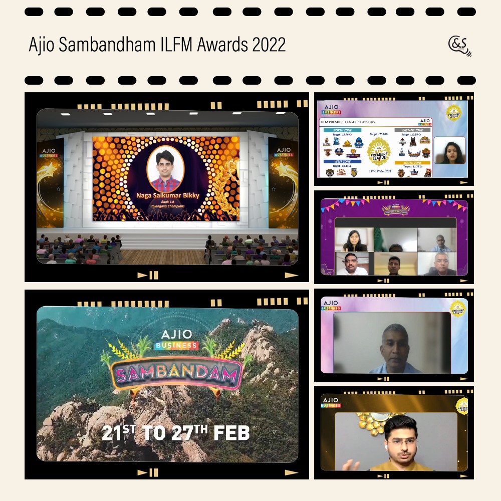 ConceptsLive's tweet photo. C&S once again proved its mettle in executing a flawless, magnificent event on its virtual platform - Ajio Sambandham, IlFM Awards 2022. Teamwork, impeccable execution, and on the mark planning makes everything better than anticipated.
#AjioBusiness #Sambandham #ilfmawards2022 https://t.co/IuxmKxXhVd