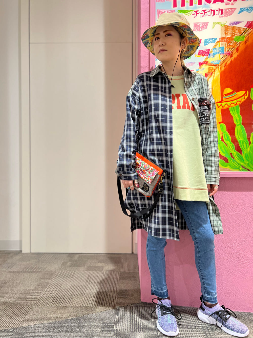 チチカカ Titicaca スタッフコーディネート イオンモール和歌山店 いっしー 163cm 春のがんがんカジュアルコーデ あたたくなってきて日差しがさしてそろそろって時にちょうどいいコーデ まだ夜は肌寒いのでワンピを羽織にするのがオススメです