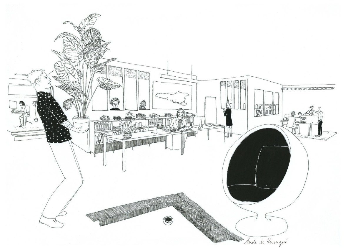 lesptitsarchis's tweet photo. Carte de vœux 2022 pour l'agence Champenois architectes #illustration #architecture #dessin https://t.co/BPEIit5VwU