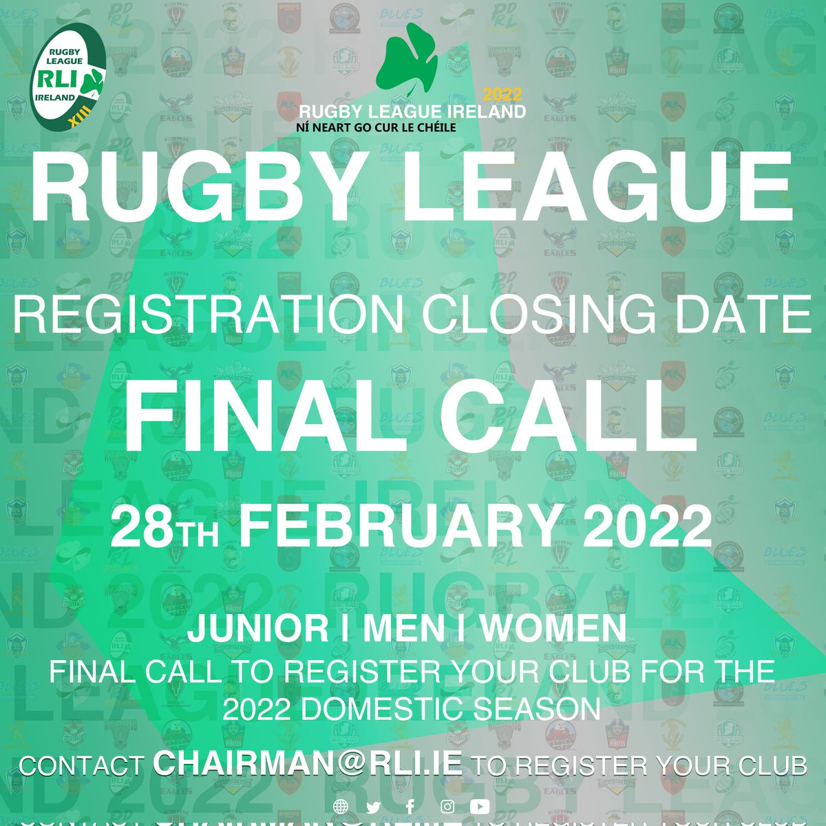 Don't forget to register your new club. If you are looking for a club to join please give us a text or email