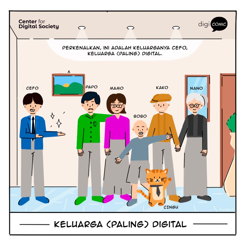 cfds_ugm's tweet photo. Smart People pasti udah kenal kan sama Cefo?ππ»ββοΈ
Kali ini, kita kenalan sama keluarga Cefo yang (paling) digital yuk!π‘
Kira-kira apa yang terjadi selanjutnya ya ketika Kako dan Nano datang ke rumah Cefo?π€π€ #digicomic https://t.co/rfdJ05Vsrl