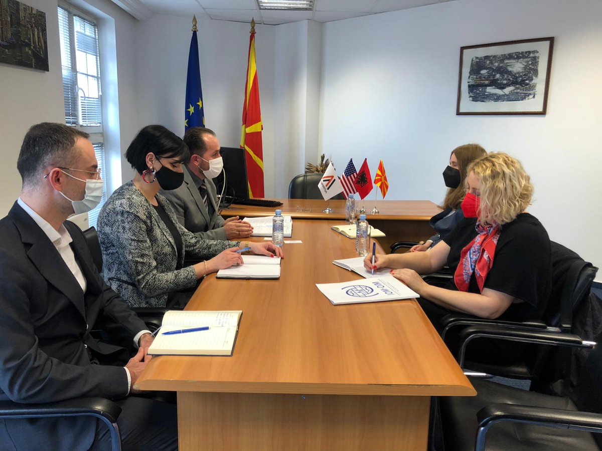 XhemailCupi's tweet photo. Today I met with the representatives of the International Organization for Migration (IOM), more precisely with the Head of the office of this organization for the Republic of North Macedonia, Ms. Sonja Bozinovska. @UNmigration https://t.co/u9AuqryKsf