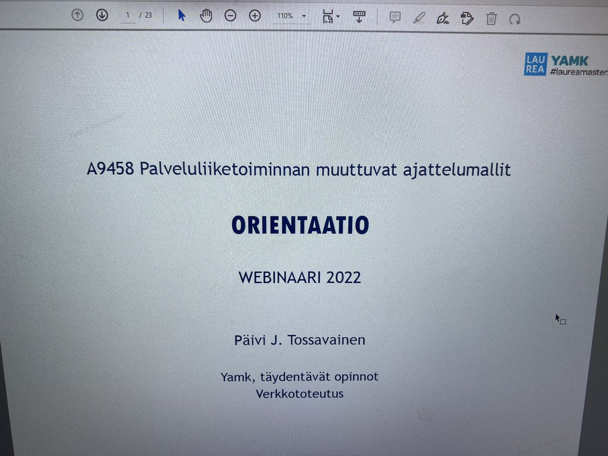 ptossavainen's tweet image. HOX! Kohta aloitellaan yhtä lempikurssiani #laureamasters opiskelijoiden kanssa @laureauas - opiskelijoiden odotukset korkealla. Uhka vai mahdollisuus!?