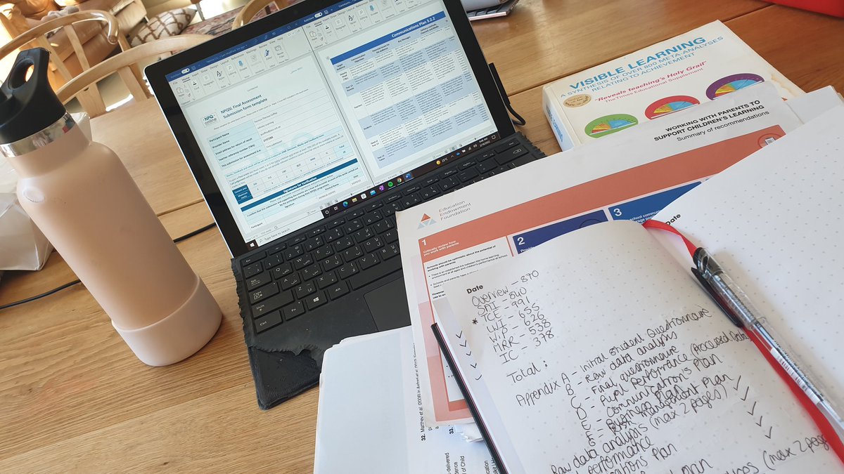 Not exactly how I wanted to spend halfterm but my 5000 word NPQSL project is finally done and ready to be submitted🙌 Now to switch off and fully enjoy the weekend with my other half and four kids👌 #womenEd #NPQSL #Leadership