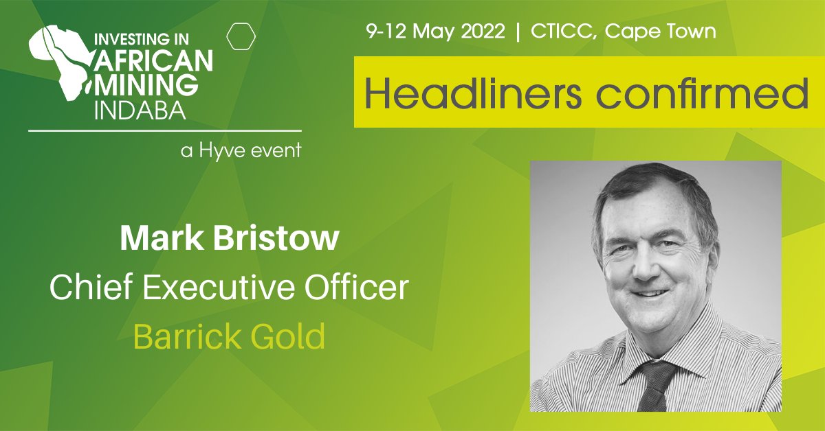 MiningIndaba's tweet photo. The next headliner we're pleased to announce is Mark Bristow, Chief Executive Officer, @BarrickGold
See the full list of confirmed speakers here 👉 https://t.co/dJrwZ9L5hF
Secure your place today 👉 https://t.co/9NfHMuJ960
#MITakeover #MI2022 #MiningIndaba https://t.co/23pBM8HJdF
