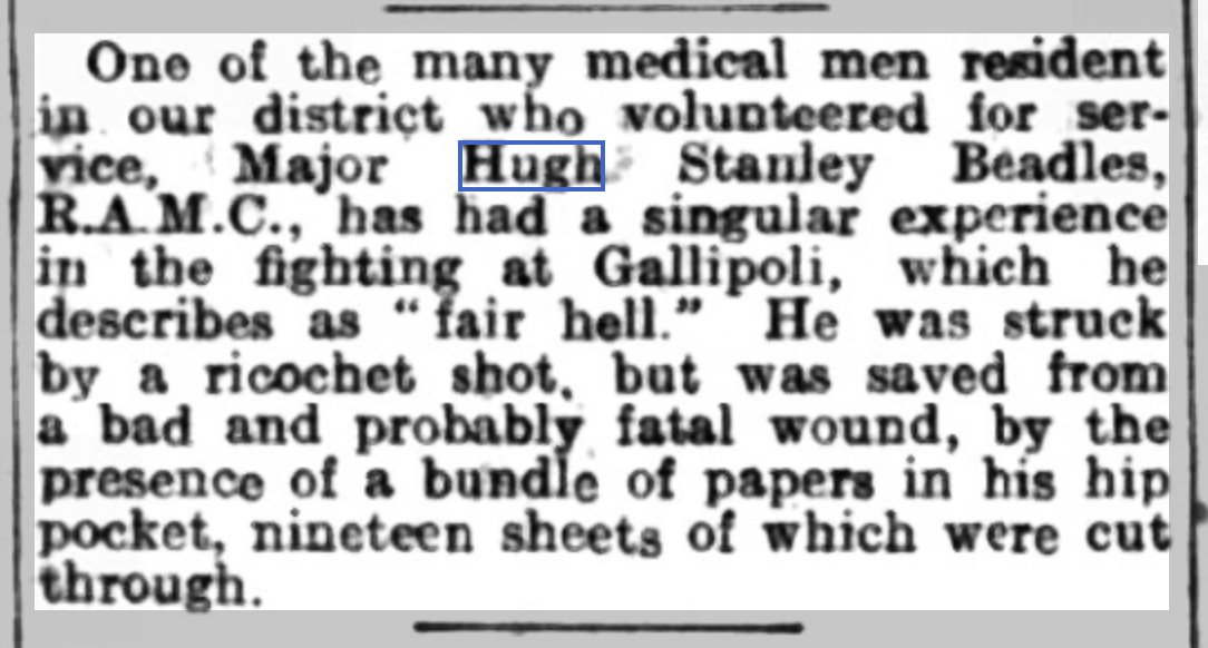 1/2 way through researching Lt. Col. Hugh Stanley Beadles, OC 4th London Mounted Brigade Field Ambulance. Gallipoli Aug to Oct 1915. Then DAG (3 Echelon) Egypt. Richard Luce's book most helpful.
