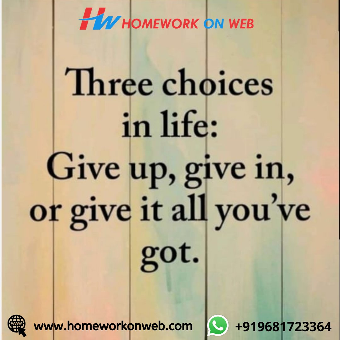 Homeworkonweb's tweet image. * Life is what happens when you're busy making other plans*
homeworkonweb.com