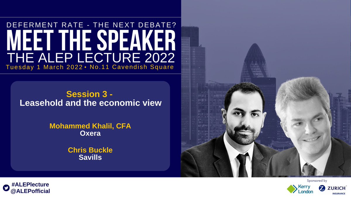 ALEPofficial's tweet image. Mohammed Khalil, Principal at @OxeraConsulting, will take the stage with Chris Buckle of @Savills to talk about Leasehold from an economist perspective. Expected to be an excellent session!  
 
Book your place here:  
ow.ly/SC5250HtwG4 
 
#ALEPLecture