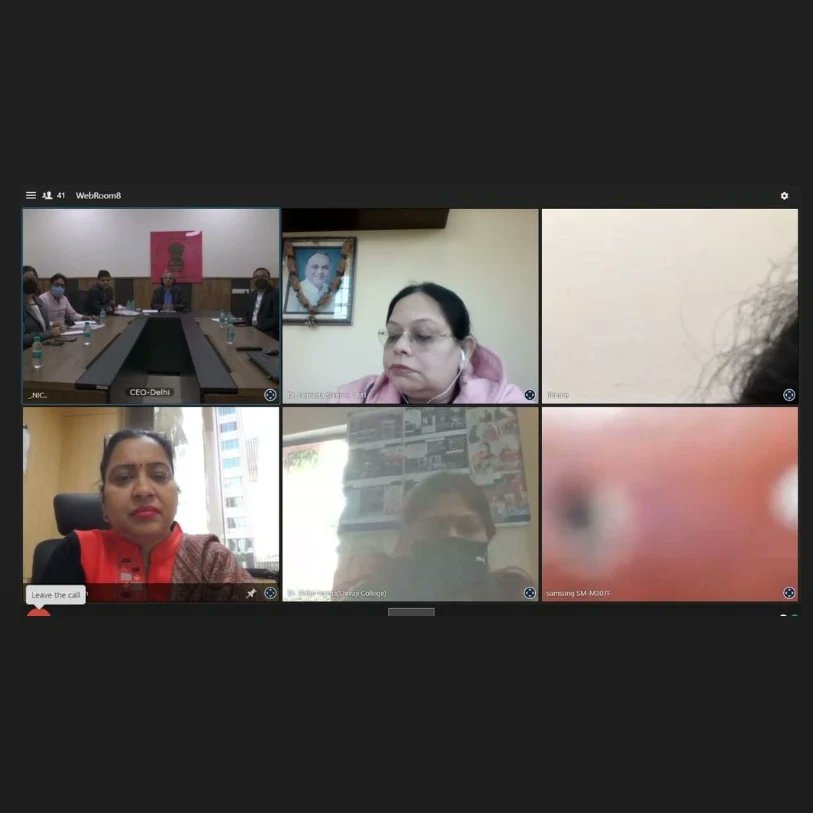 CeodelhiOffice's tweet photo. Online Interaction/ Meeting on 18 Feb 2022 with Heads/Principals of Educational Institutes / Colleges under Delhi University and GGS I P University  under Chairmanship of Dr Ranbir Singh, CEO-Delhi  about National Voter awareness Contest by ECI #Awareness #interaction #contest https://t.co/aIkQ0MpQd2