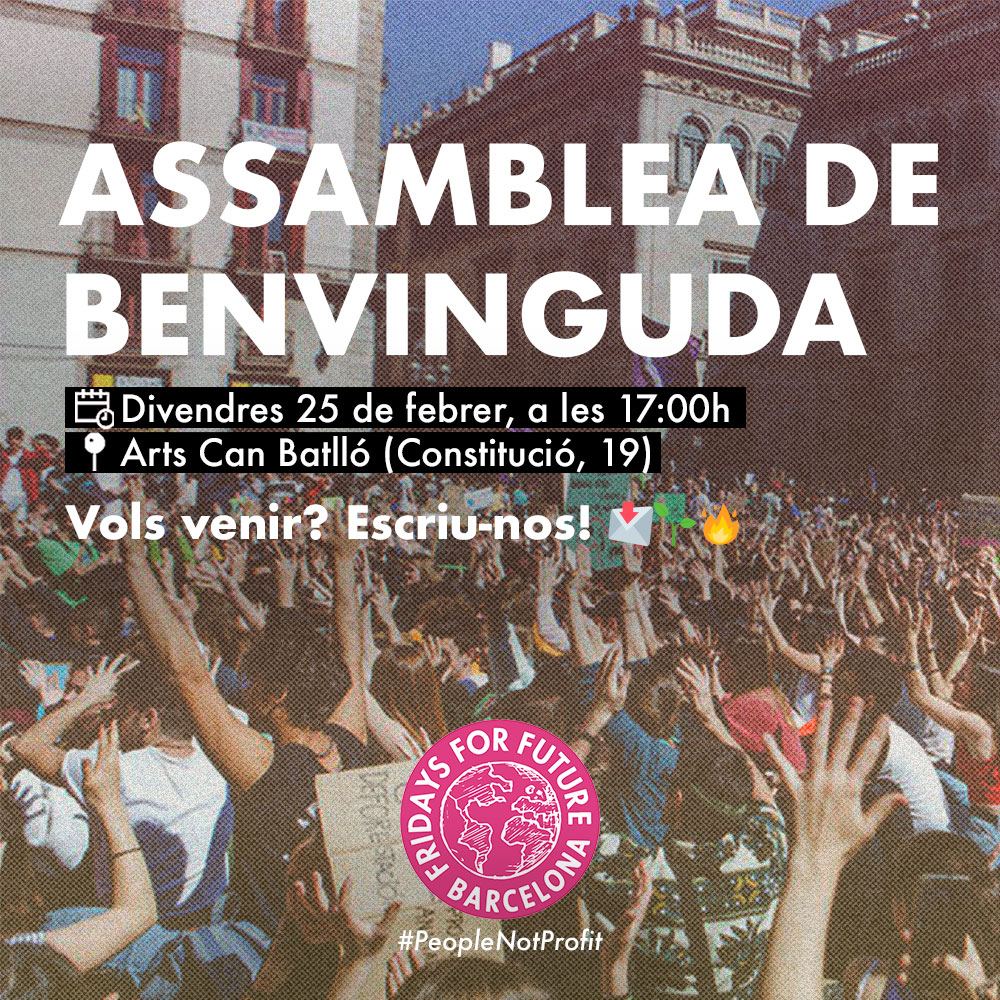 🟢🥰 Vols sumar-te a Fridays for Future Barcelona? El dimecres 25.02 fem assemblea oberta de benvinguda a Arts Can Batlló i hi esteu totes convidades👏🏽

Escriviu-nos un missatge! Organitza't amb nosaltes!📨🌱 #PeopleNotProfit #Roadto25M