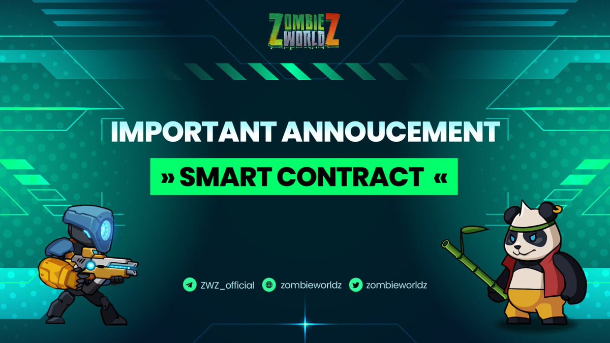 ZWZ_Official's tweet photo. 🚀  ANNOUNCEMENT OF SMART CONTRACT ADDRESS OF ZOMBIE WORLD Z 🚀

📌 The ZWZ Contract Address is now available: 0x5445451C07E20bA1ca887B6c74d66D358F46D083

➡️ https://t.co/UHasgZ5lBx https://t.co/0IyKE8nt5z