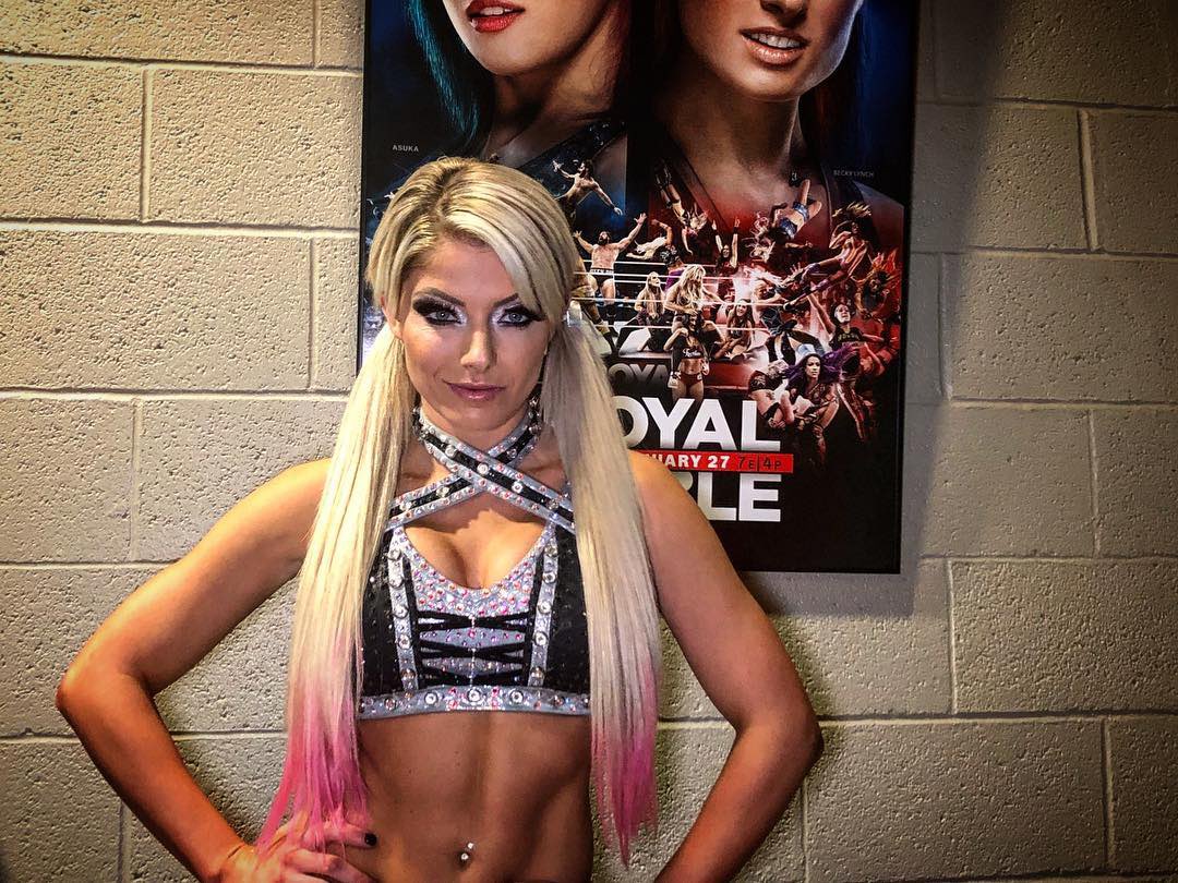 Alexa Bliss backstage at Royal Rumble 2019. 