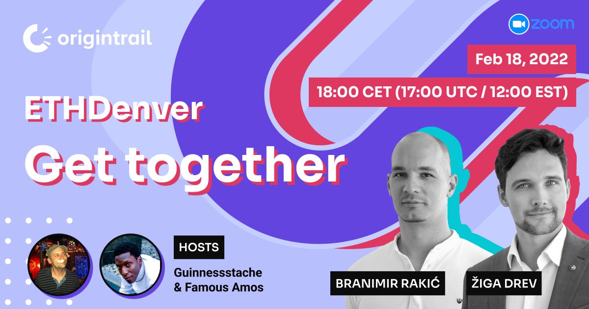 Make sure to tune in later today to hear founders <a href="/DrevZiga/">Žiga Drev</a> &amp; <a href="/BranaRakic/">Brana Rakic</a> &amp; community members <a href="/TriniZone/">dkg://TriniZone</a>  &amp; <a href="/guinnessstache/">GuinnessStache</a> dive into all the exciting happenings in the <a href="/origin_trail/">OriginTrail</a> ecosystem⛓️

This is one you don't want to miss!

Live from 6PM CET 👉 bit.ly/v6-AMA-rgstr