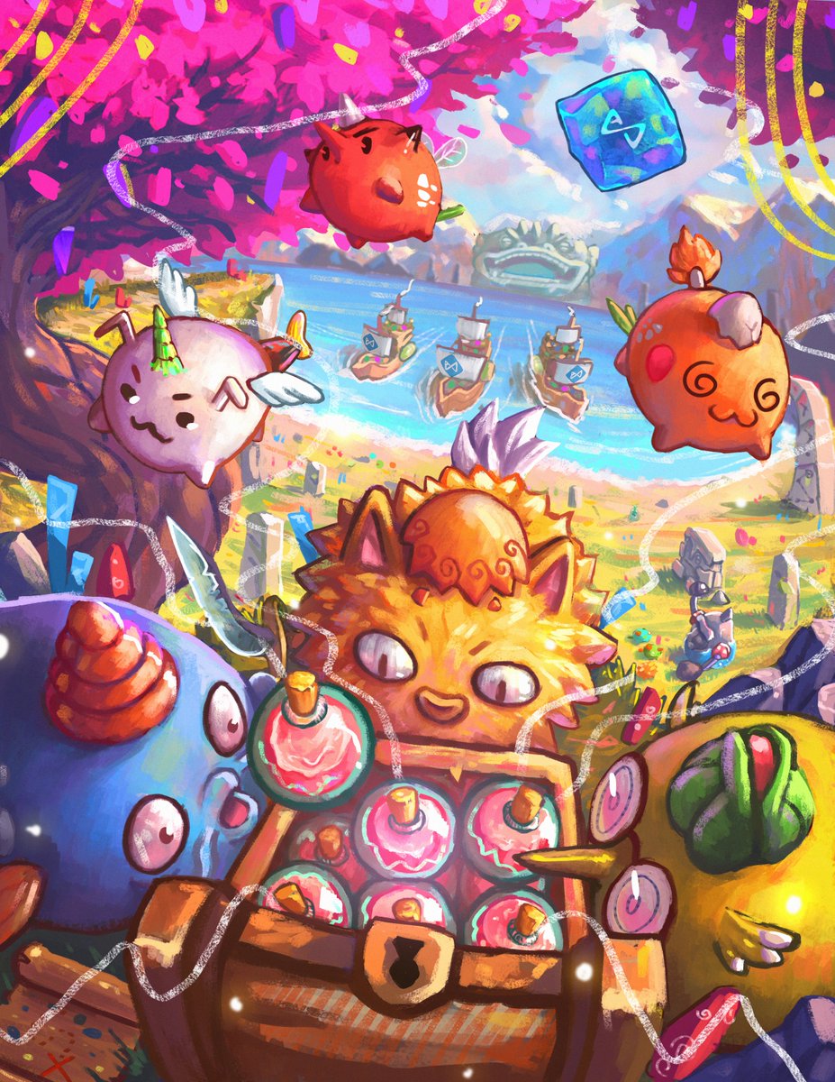 Axie44's tweet image. Happy Birthday @AxieInfinity! 4 years ago you were just an idea. A dream of a world where gamers have ownership over what they love. A vision delivered through the cutest digital pets one could ever ask for. What you have accomplished these past 4 years is astounding!