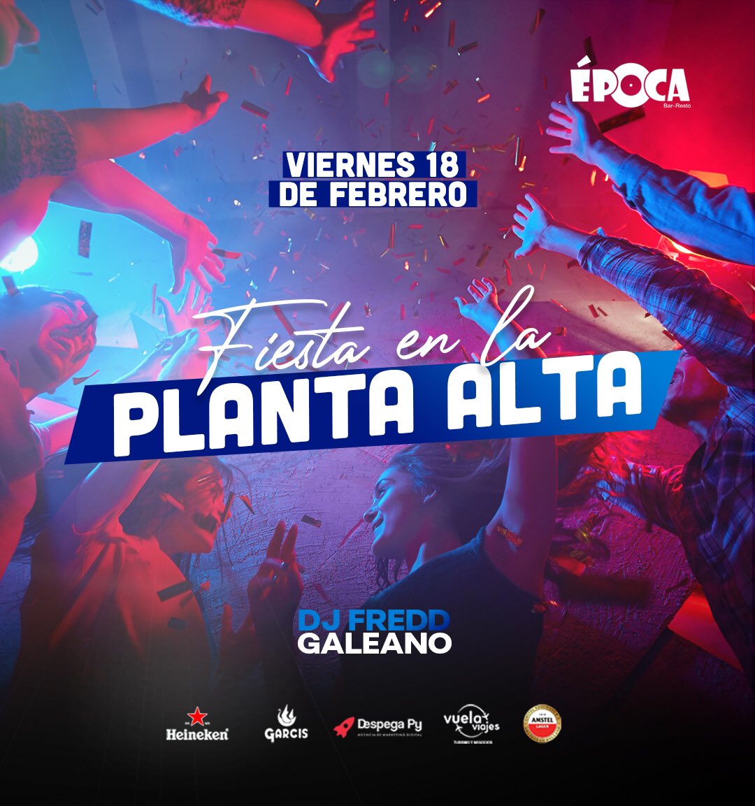 EpocaShowBar's tweet photo. Esta noche bailongo en la planta alta! Los mejores hits con Dj Fredd Galeano 🎧💥
💃 Mujeres acceso libre hasta las 22hs

• Heineken Pony 4x50 mil
• Amstel holandesa 3x60 mil
• Gin tonic 15 mil gs
• Caipiriña 15 mil gs

📲 Info y reservas al 0983305911 https://t.co/zvNHUH87U3