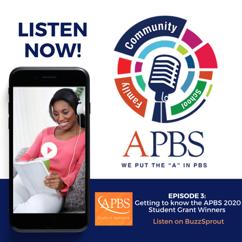 theAPBS's tweet photo. Now available! Episode 3 of the APBS Podcast: Getting to know the APBS 2020 Student Grant Winners. Check back often for new episodes and share with your friends! https://t.co/8oc11YBhy6 #positivebehaviorsupportworks https://t.co/EEKwNkw3xl