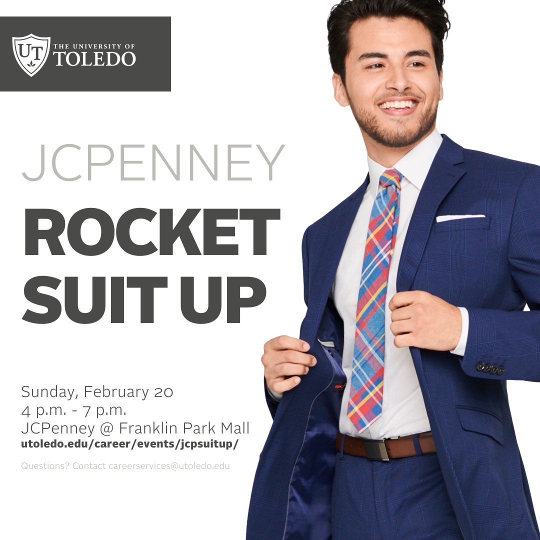 UT_BCP's tweet photo. In need of business professional attire for the upcoming Job Fair on Tuesday, February 22? 

- Don't miss this opportunity to receive up to 30% off select career wear, shoes, and a accessories 

- Prefer to shop online, text UTOLEDO to 67292 to receive your coupon https://t.co/hPV2G5CAa5
